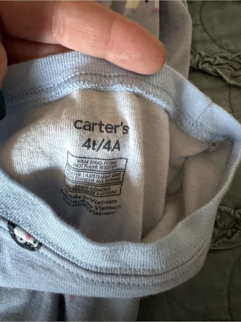 Carter's Pale Blue Penguin Print Pajama Set